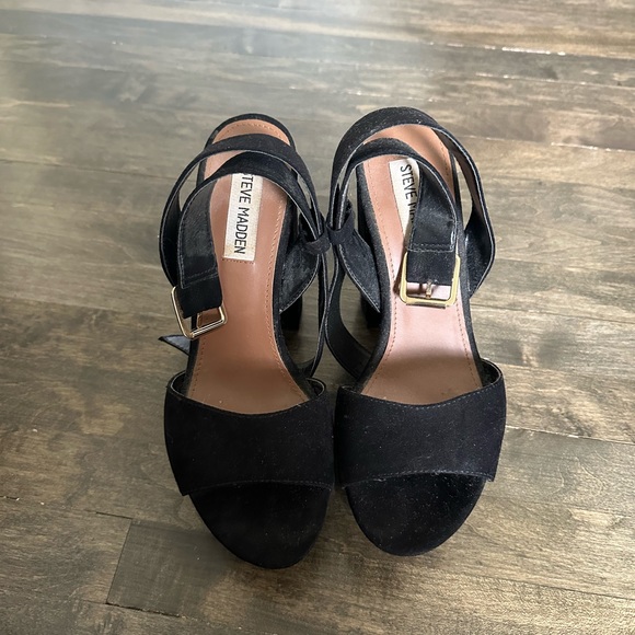 Steve Madden Strappy Platform Heels, Size 8.5 - Picture 1 of 3